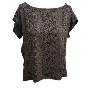 WOMENS Converse One Star flowy top size Small. Black & Charcoal.